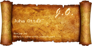 Juha Ottó névjegykártya